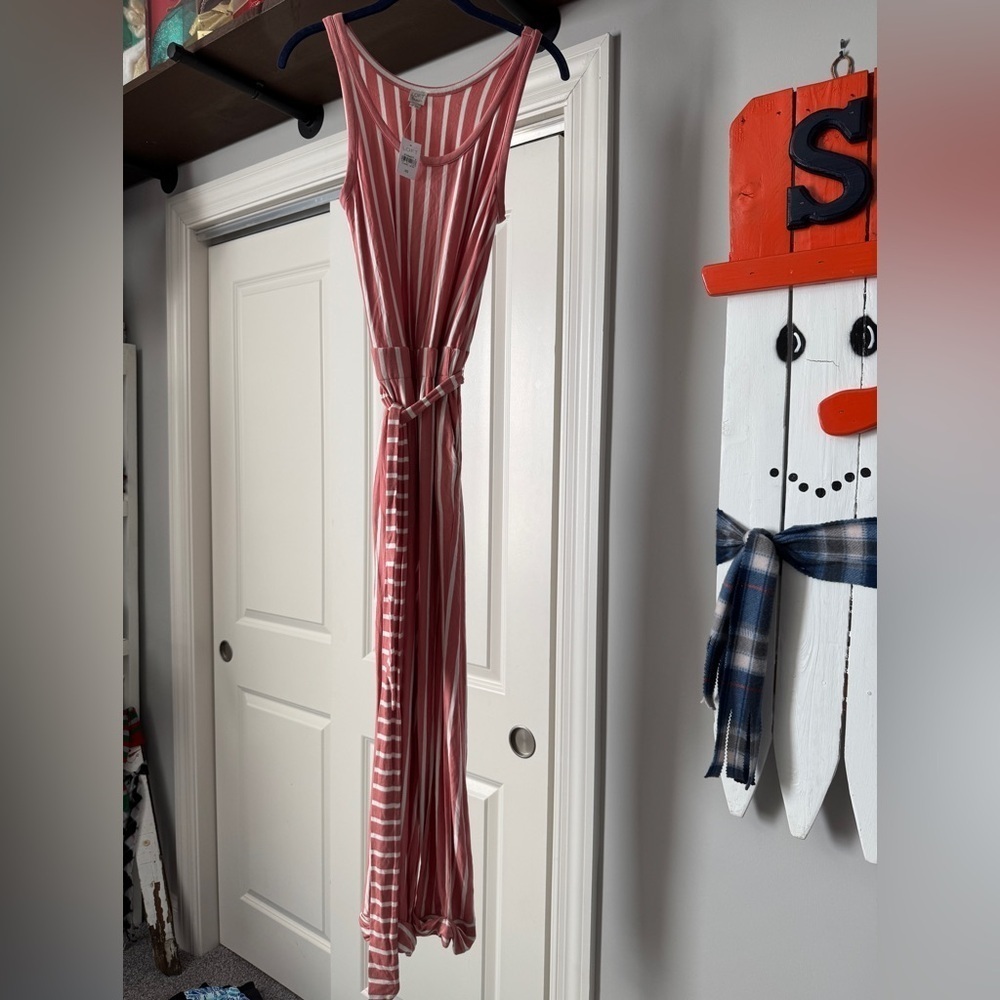 NWT LOFT Beach XS Striped Red and White Jumpsuit